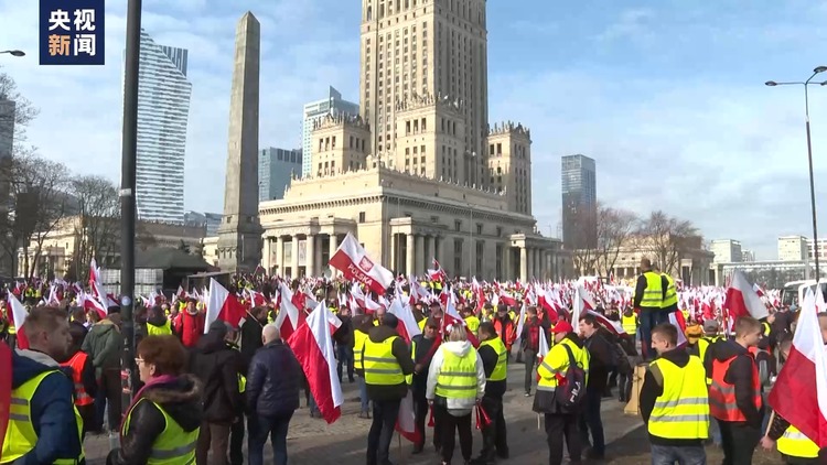 因反对欧盟农业政策 波兰农民在华沙举行大规模抗议