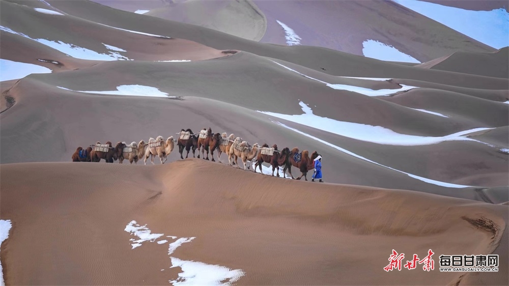 【大美甘肃】雪落巴丹吉林沙漠好看得不一般_fororder_4