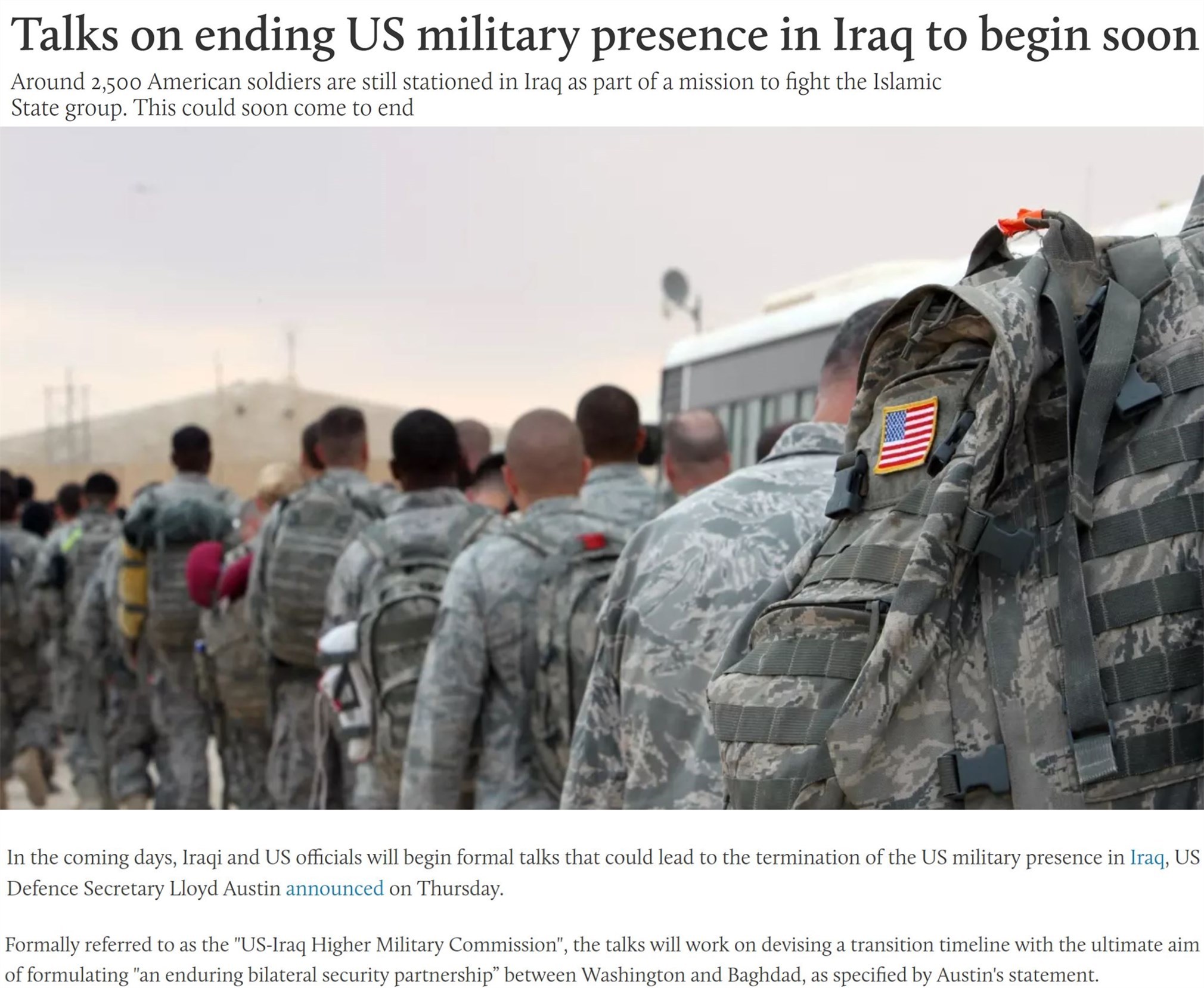 沦为“麻烦制造者” 驻伊美军为何撤出难？