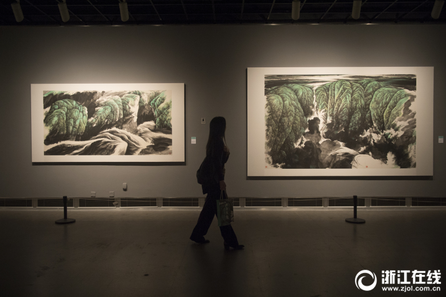 胡鐵錚山水畫展在浙江美術館開幕