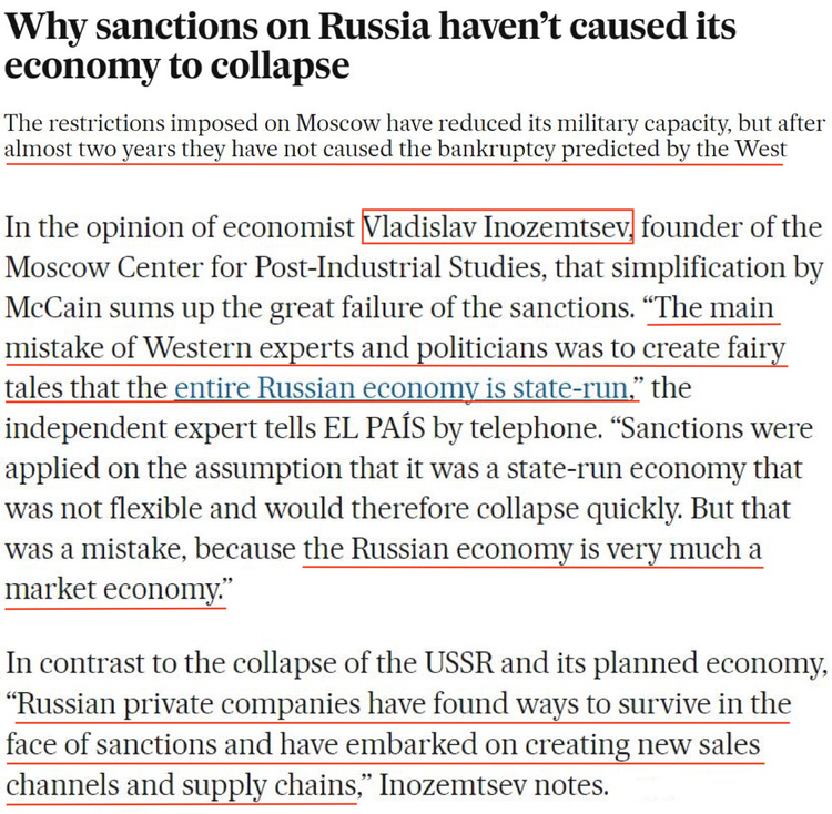 美国官员“夸赞”俄罗斯的背后：西方制裁失败了