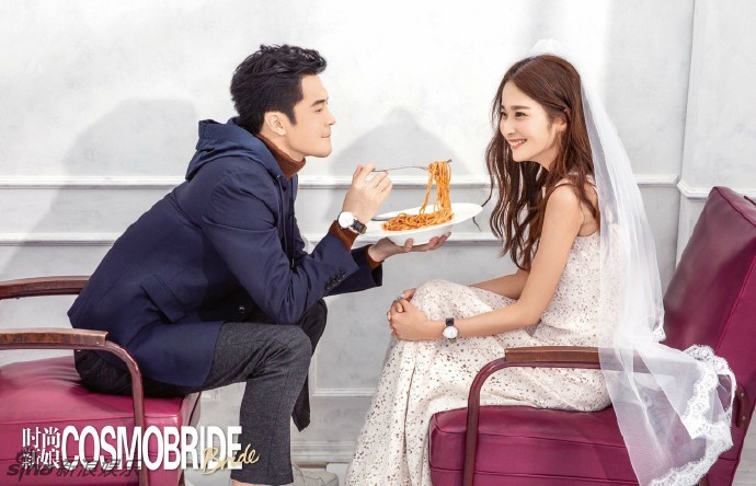 组图:CP感十足!付辛博颖儿甜蜜拍片似婚纱照