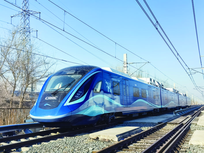 全球首列氫能源市域列車在長試跑成功
