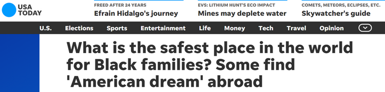 【世界说】“新的美国梦就是离开这里” 美媒：通胀、种族歧视威胁等问题正促使更多非裔离开美国