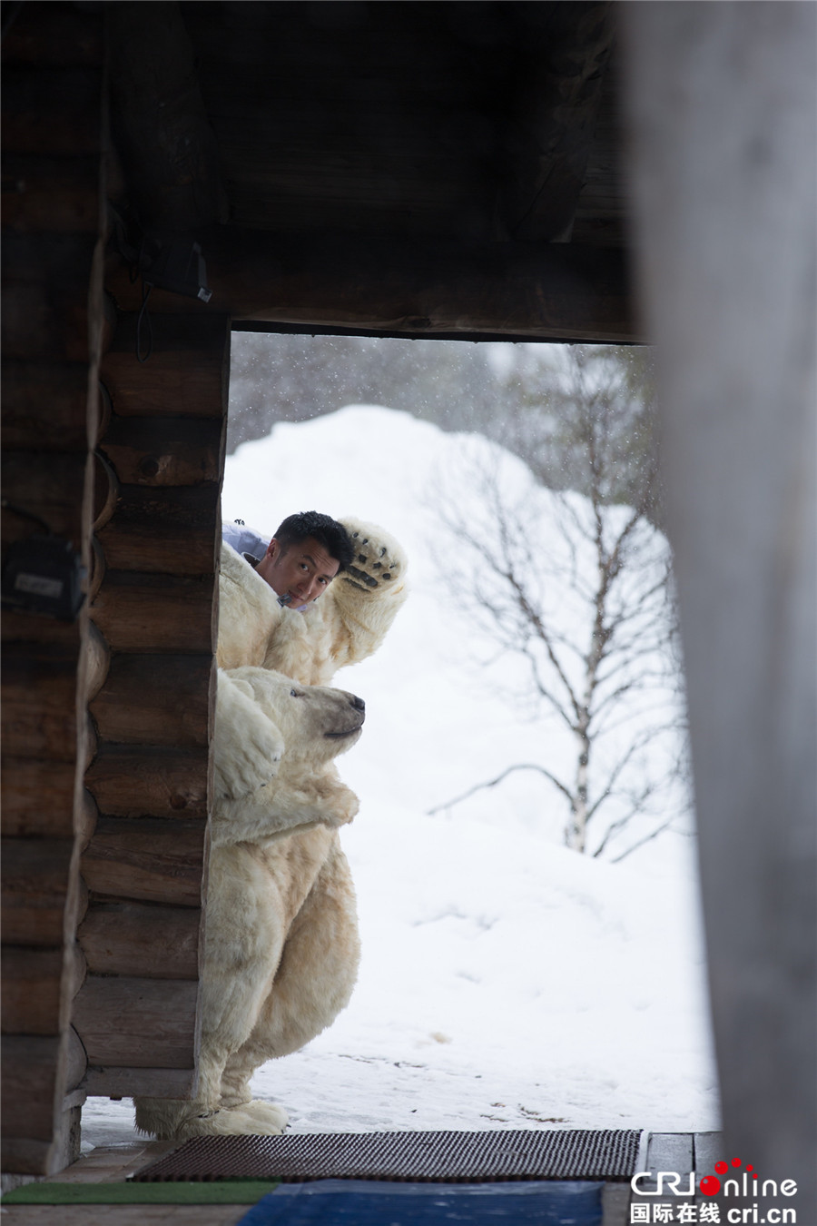 谢霆锋扮熊“上瘾” 吓坏芬兰比基尼美女