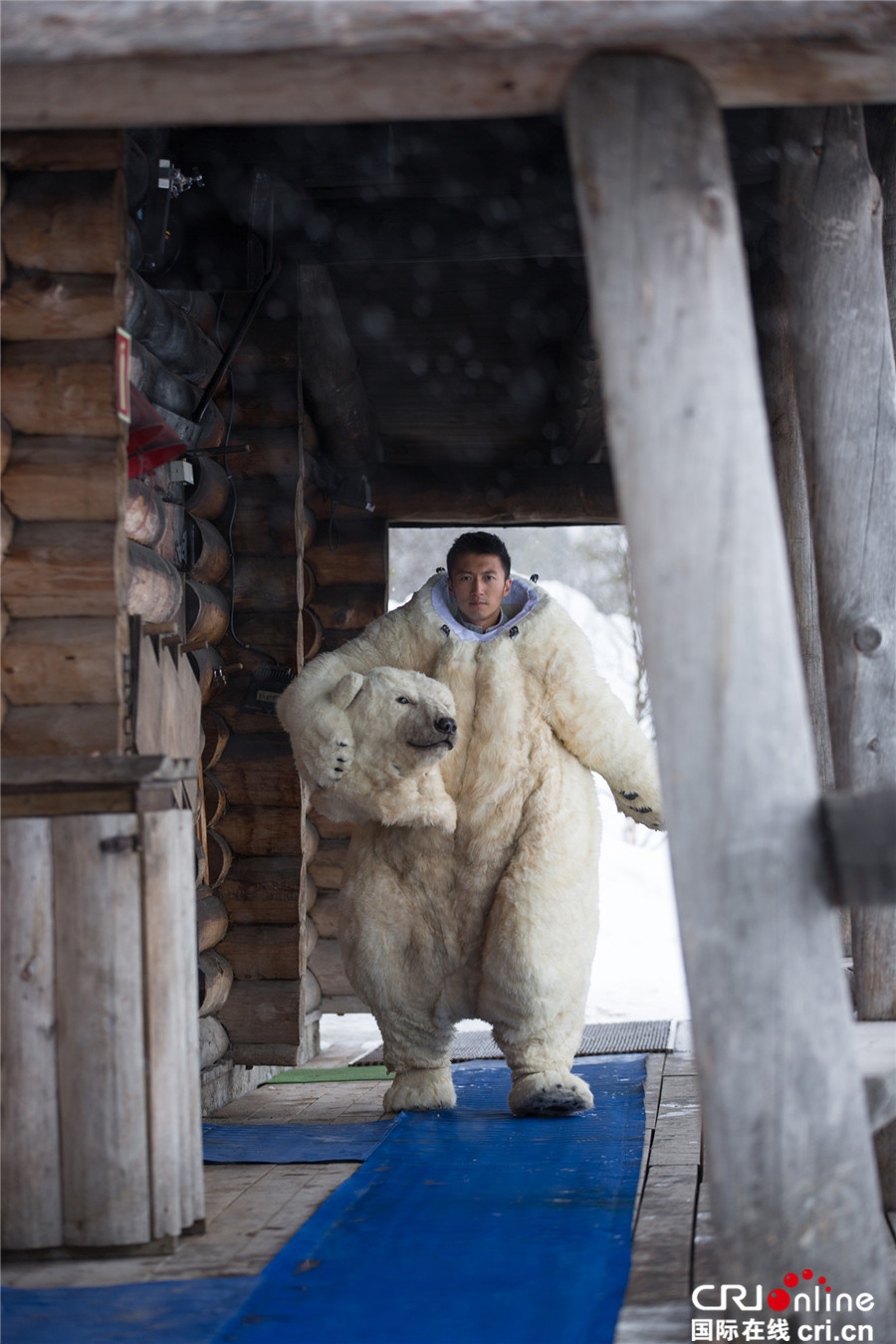 谢霆锋扮熊“上瘾” 吓坏芬兰比基尼美女