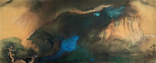 1984年张大千作品拍卖世界纪录《溪桥晚色》亮相华艺国际