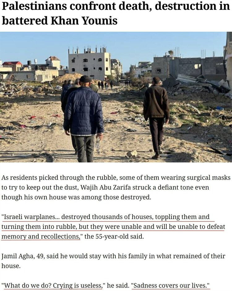 巴以冲突进入第六个月 加沙人民在绝望中等待明天