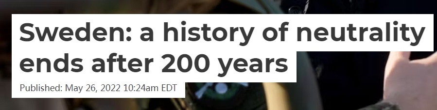 瑞典“寻求安全”加入北约 专家：把欧洲推向万劫不复的深渊