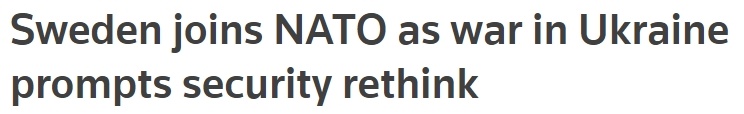瑞典“寻求安全”加入北约 专家：把欧洲推向万劫不复的深渊