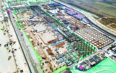 北京新机场建亚洲最大飞机维修库 今年8月钢结构主体完工