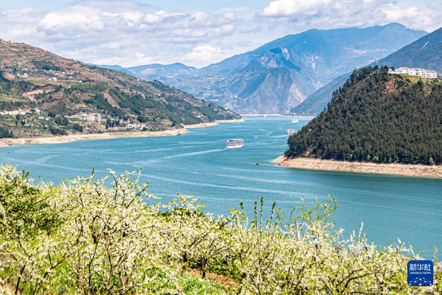 重庆巫山：一江碧水满山“雪”