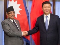 習近平會見尼泊爾總理普拉昌達