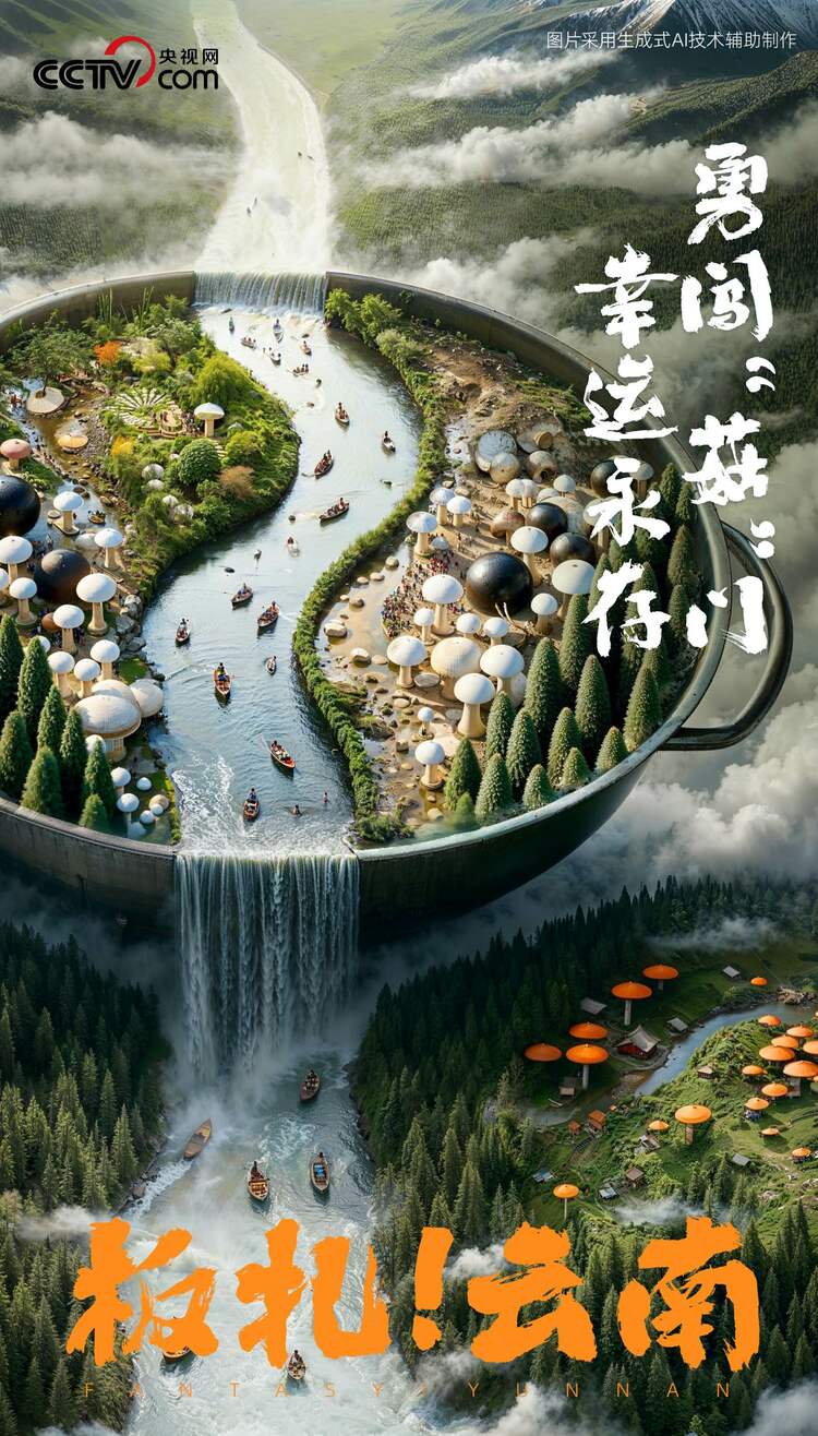 板扎！云南 一组海报带你看AI眼中的彩云之南