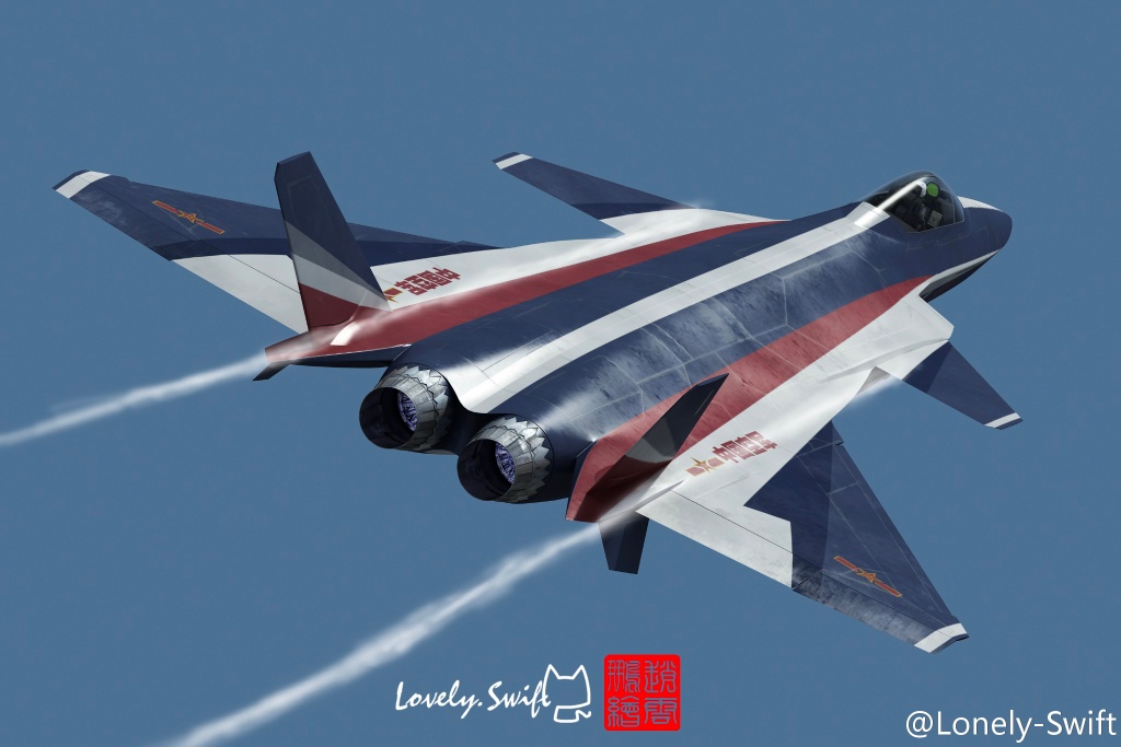 歼20用八一飞行队涂装(组图)