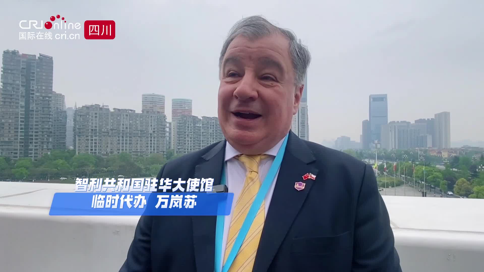 驻华使节代表团四川行智利驻华大使馆临时代办万岚苏深情表白大熊猫