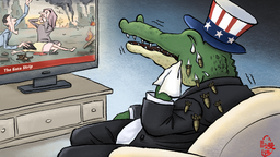 【Editorial Cartoon】Crocodile tears