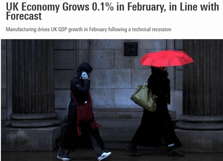 英國GDP連續兩個月微弱增長 未來仍面臨不確定性