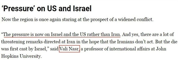 “现在面临压力的是以色列和美国，不是伊朗”