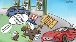 【Caricatura editorial】“Mis subsidios son imprescindibles, y los suyos perturban el mercado”