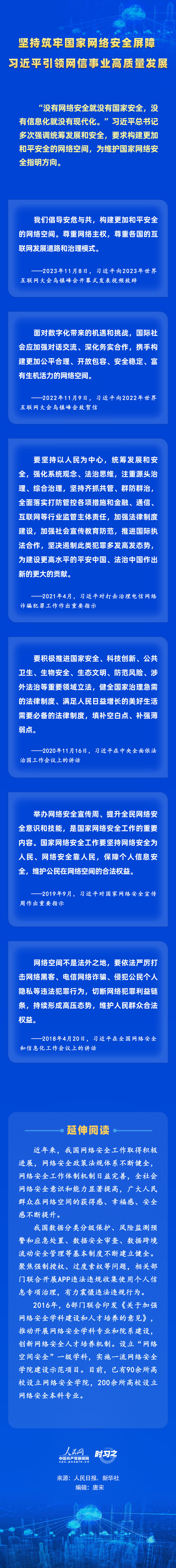 时习之丨坚持筑牢国家网络安全屏障 习近平引领网信事业高质量发展