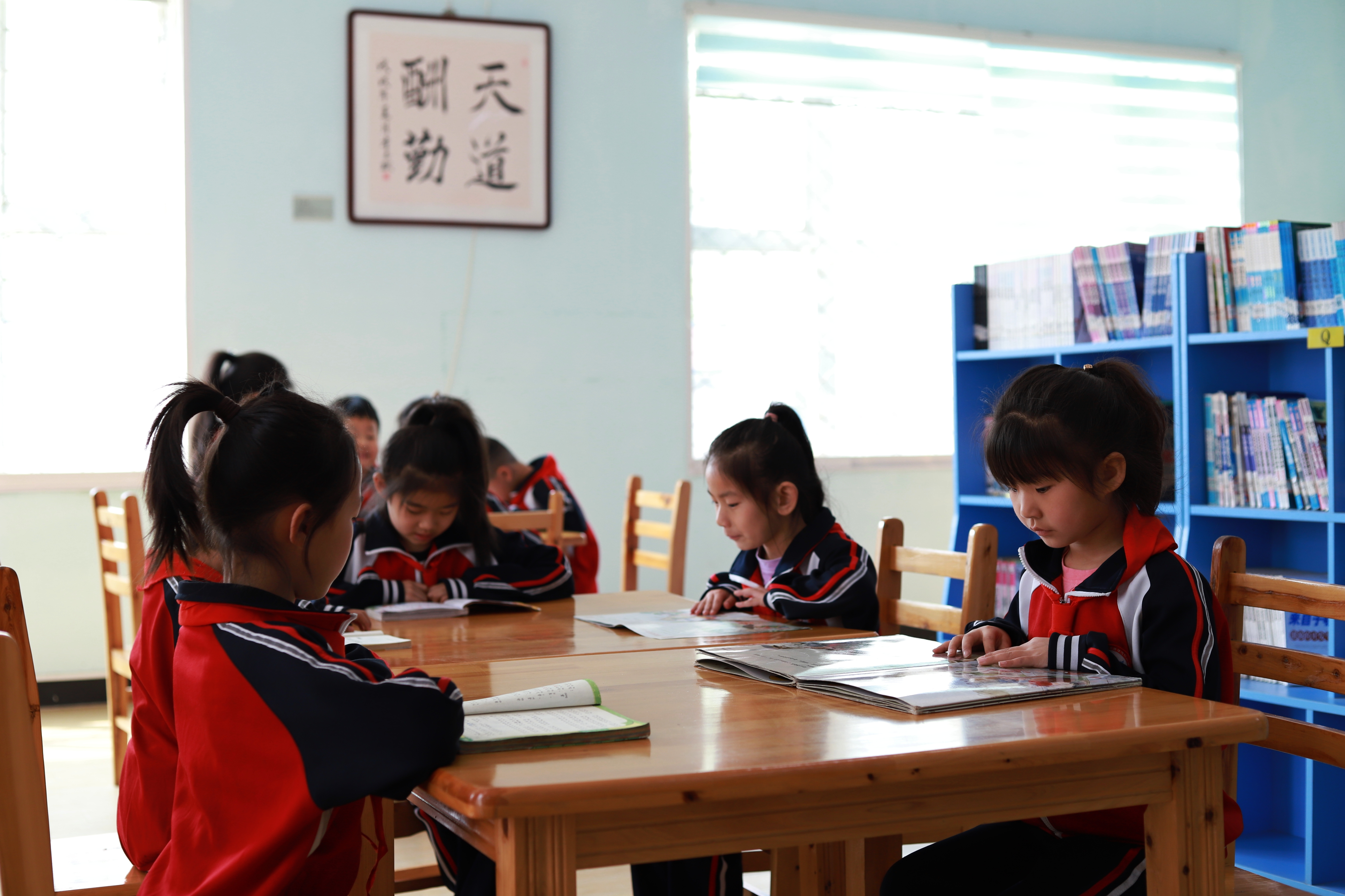 河北孟村小学生走进图书馆共享“读书日”_fororder_图片 4