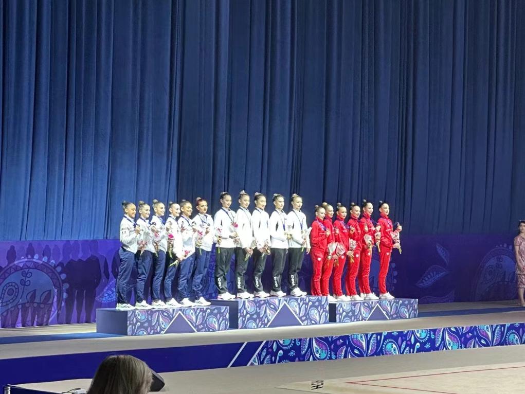 艺术体操世界杯 中国队集体项目收获两金
