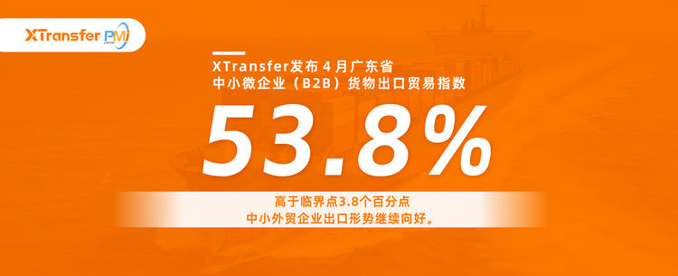 XTransfer发布首个出口PMI 4月广东中小微企业（B2B）货物出口呈扩张状态_fororder_wps_doc_0