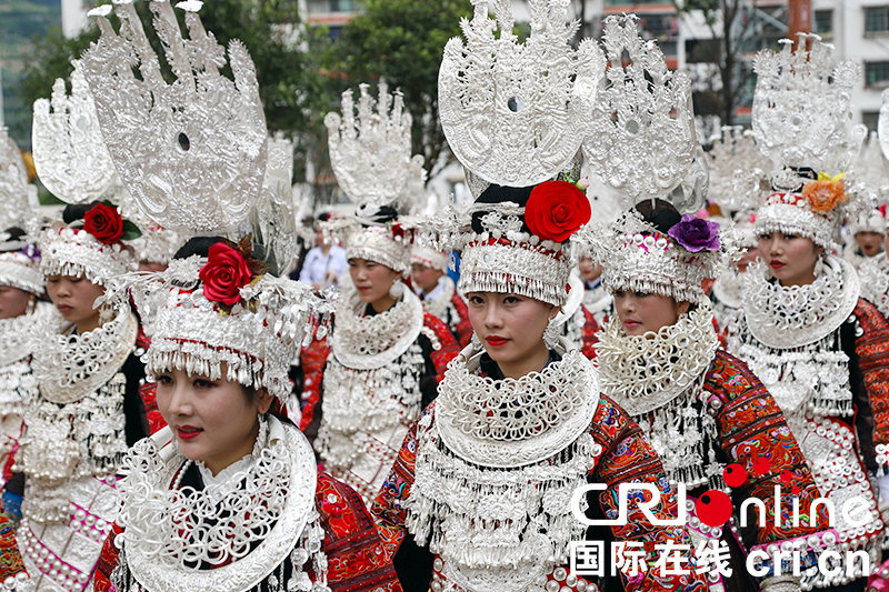 貴州臺江:苗族同胞歡度“姊妹節”