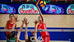 世界女排联赛中国队3比0战胜保加利亚队夺得开门红