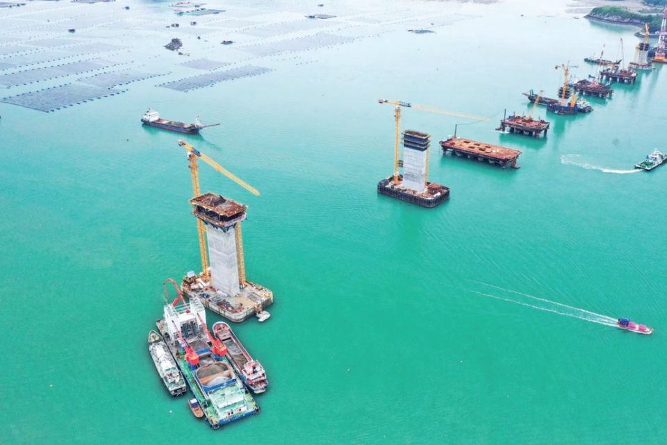 寧上高速公路：東吾洋特大橋首個主墩0#塊完成澆築_fororder_微信截圖_20240516092909