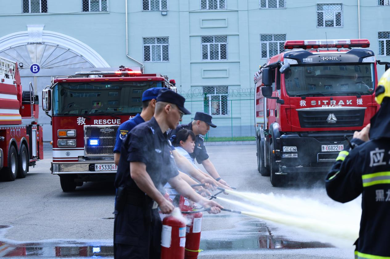 黑龙江省司法行政戒毒系统开展消防应急演练活动_fororder_图片2