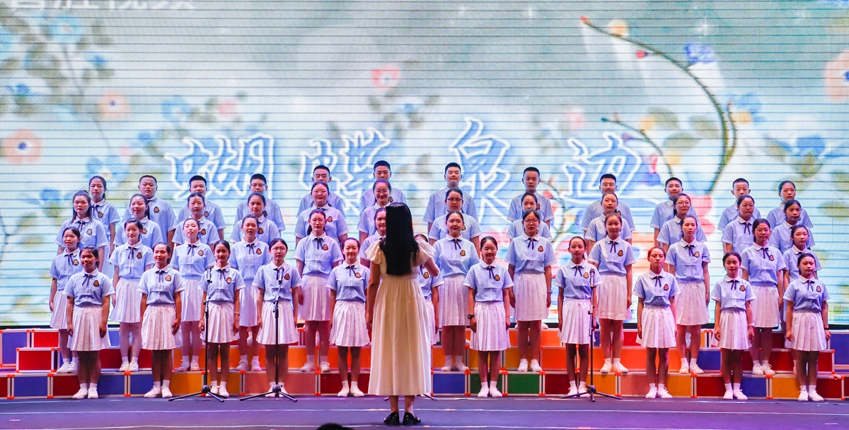 保定市滿城區:多彩校園行美育 亮麗舞臺顯碩果_fororder_節目《蝴蝶泉邊》 攝影 朱愛蘋