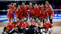 世界女排联赛中国队3比1逆转塞尔维亚队