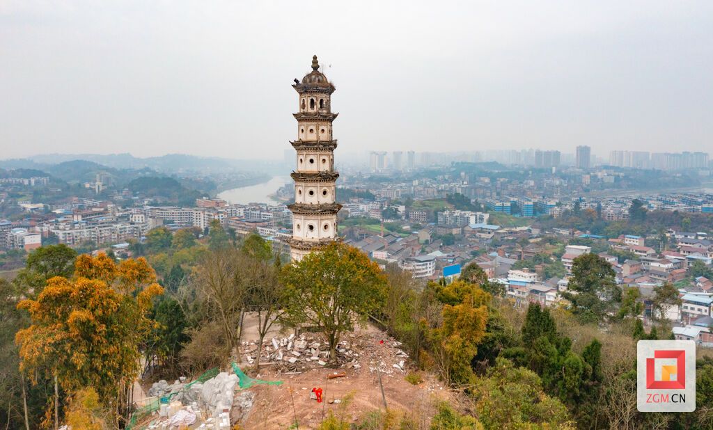 （转载）盐都文物·镜像⑭｜无人机带你“登上”文光塔