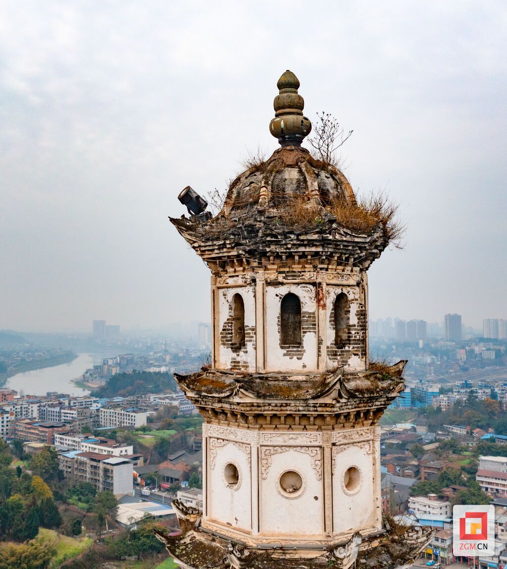 （转载）盐都文物·镜像⑭｜无人机带你“登上”文光塔