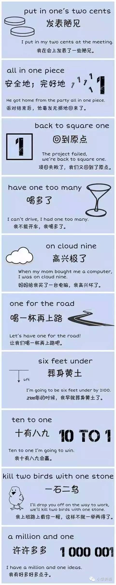 超有意思的英语常用谚语+配图，小学生应该知道