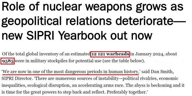 欲升級擴充核武庫 美國引全球走向“最危險的時刻”