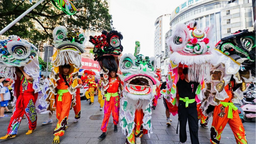 桂粤港澳20支龙狮队齐聚广西玉林 共促龙狮文化传承与旅游新发展