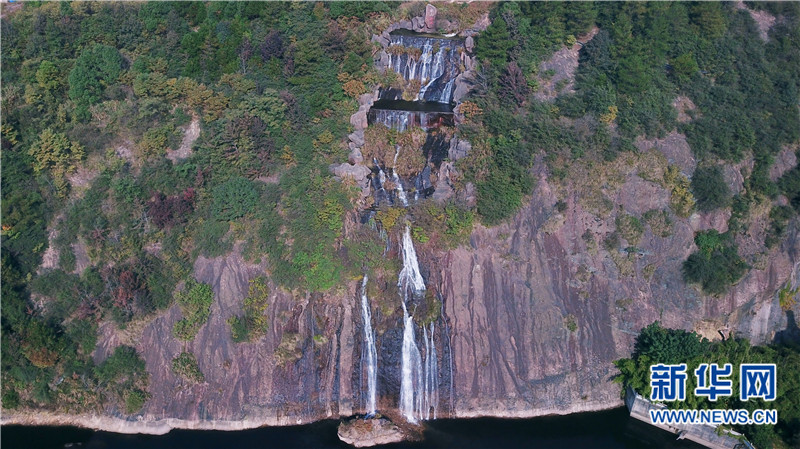 航拍湖北大冶雷山風景區 雷峰塔下感受億年火山奇觀