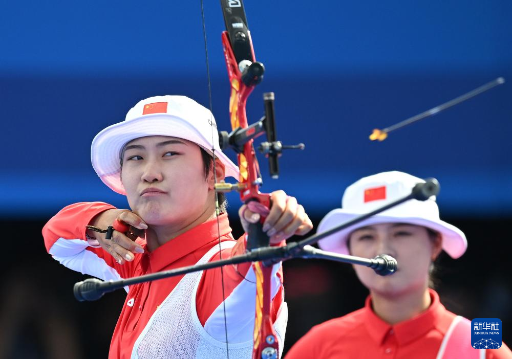 巴黎奥运会丨射箭——女子团体:中国队获得亚军