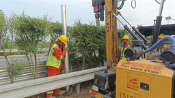 本桓高速项目一工区开启全线首段交安工程施工