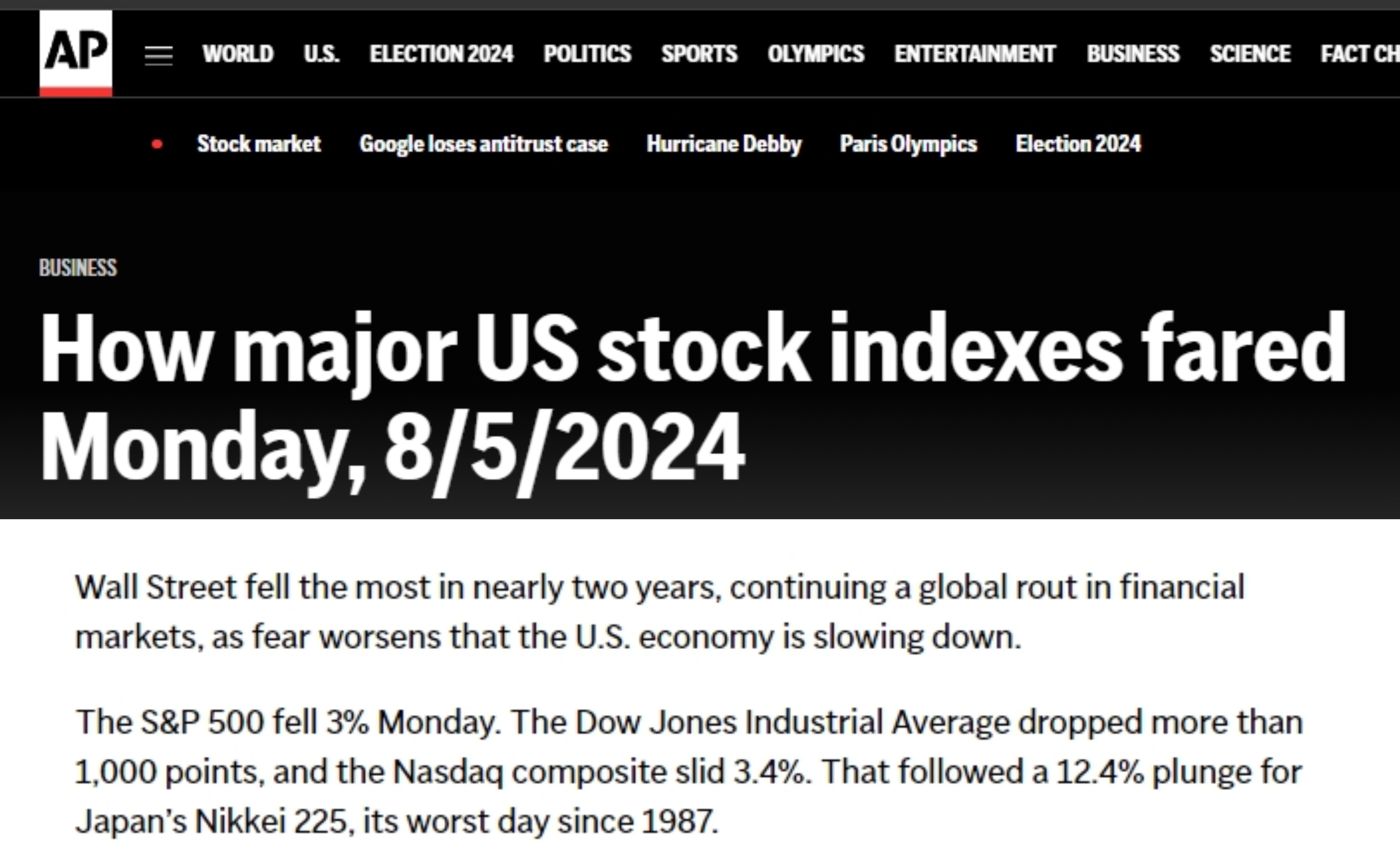 美国经济衰退担忧加剧引发全球资本市场暴跌全球金融危机会来吗？ - 国际在线移动版