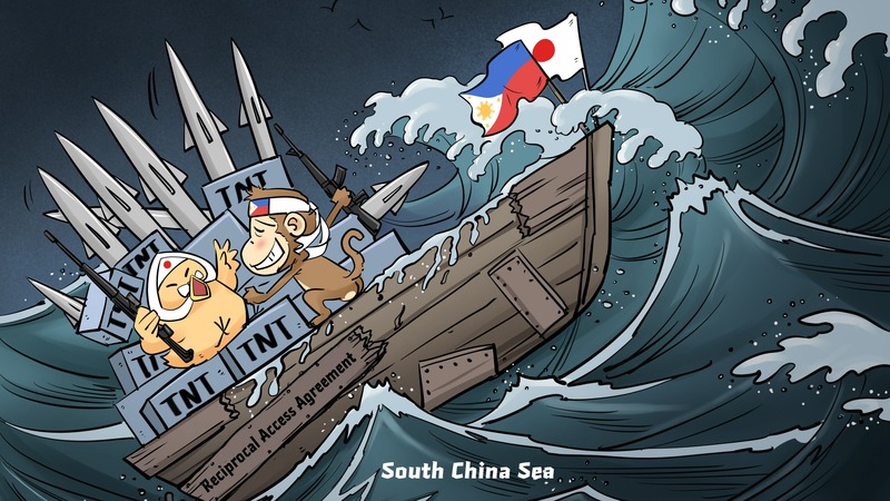 【Editorial Cartoon】Caution for Small Boats: Rough Winds and Storms in the South China Sea