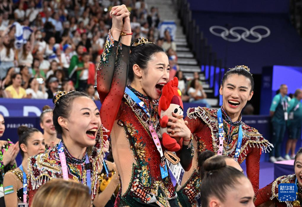 巴黎奥运会丨艺术体操——集体全能：中国队夺冠