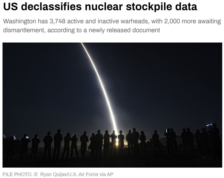 30年销毁1.2万枚核弹头 美国军方实际在减量增效_fororder_b73f35c1d5454fe4a596481bca3181dc