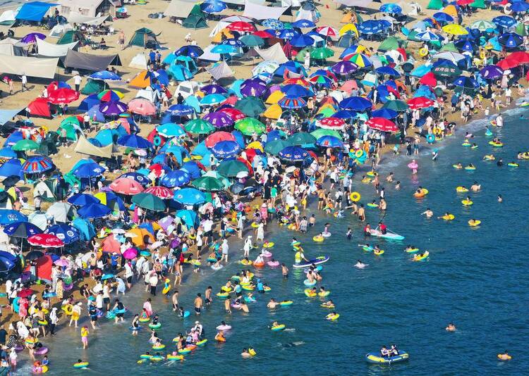 大连夏家河子海滨浴场图片