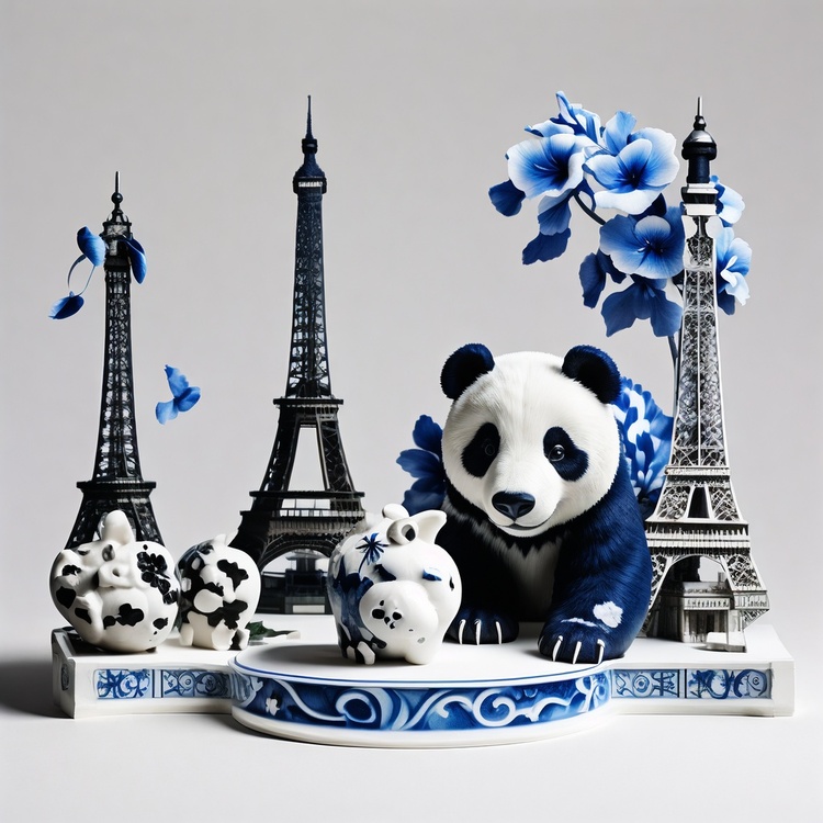 资讯有故事丨牡丹鸢尾、青花瓷凯旋门 中法传统审美融合人工智能技术带来怎样的文化新体验？