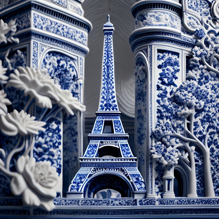 资讯有故事丨牡丹鸢尾、青花瓷凯旋门 中法传统审美融合人工智能技术带来怎样的文化新体验？