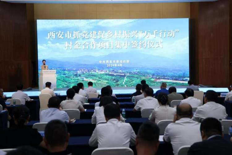 西安市抓黨建促鄉村振興“萬千行動”村企合作項目集中簽約活動在周至舉行_fororder_圖片1
